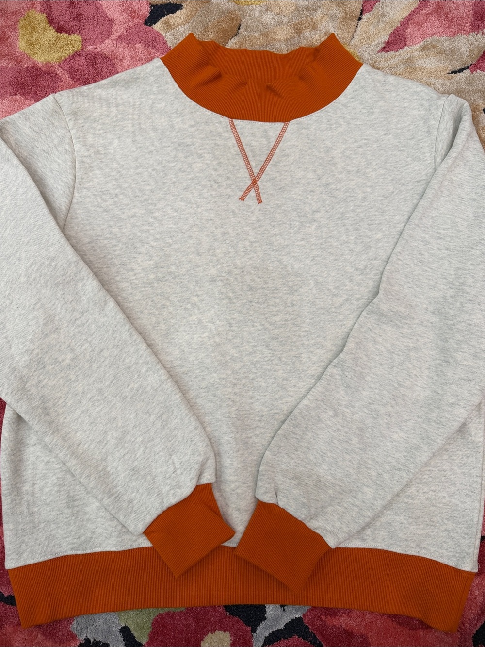 PARKE Heritage Mockneck Heather Grey Amber S/M NWT Rare Sold Out